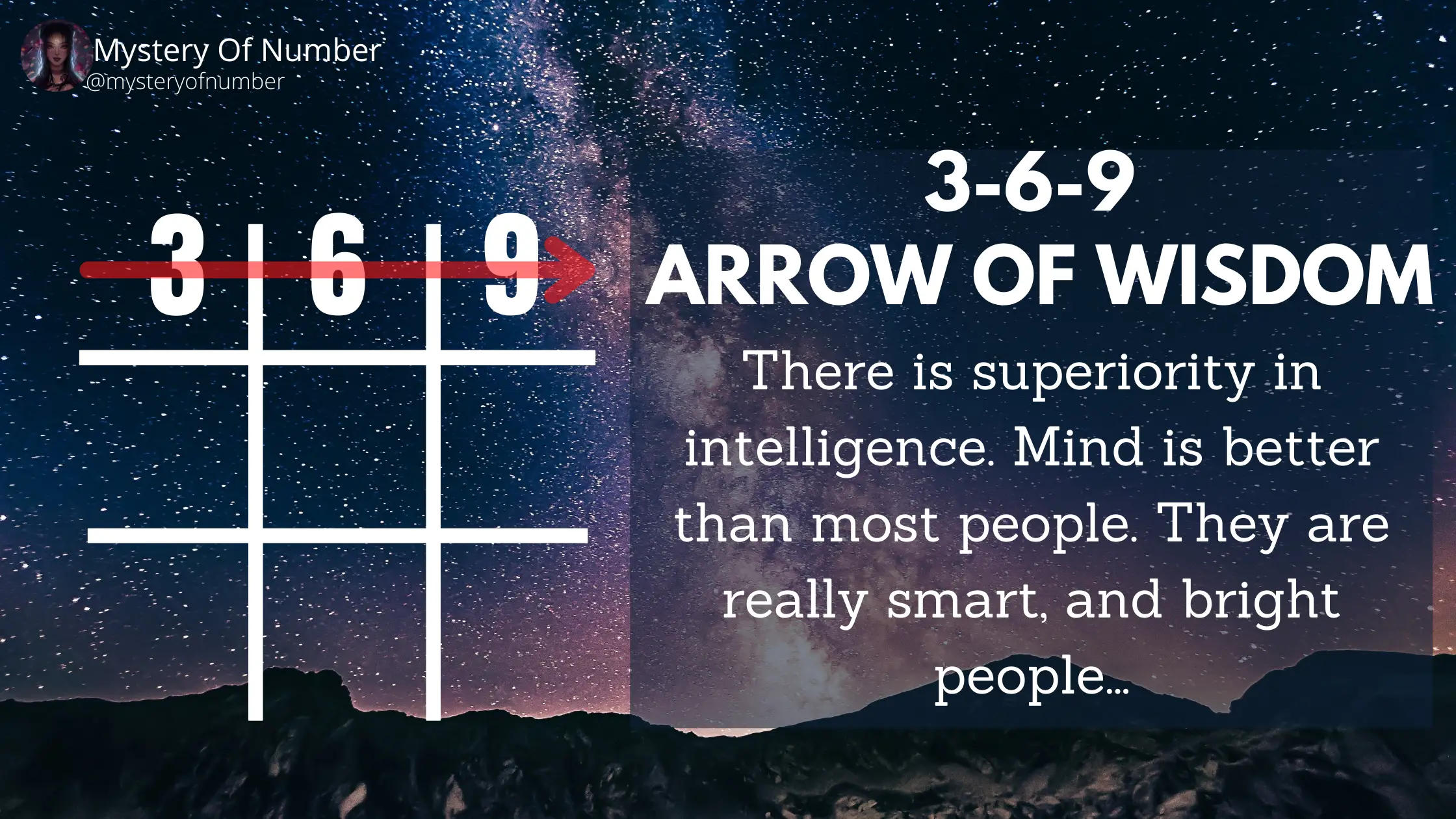 Arrow of wisdom 3-6-9: Arrows in numerology