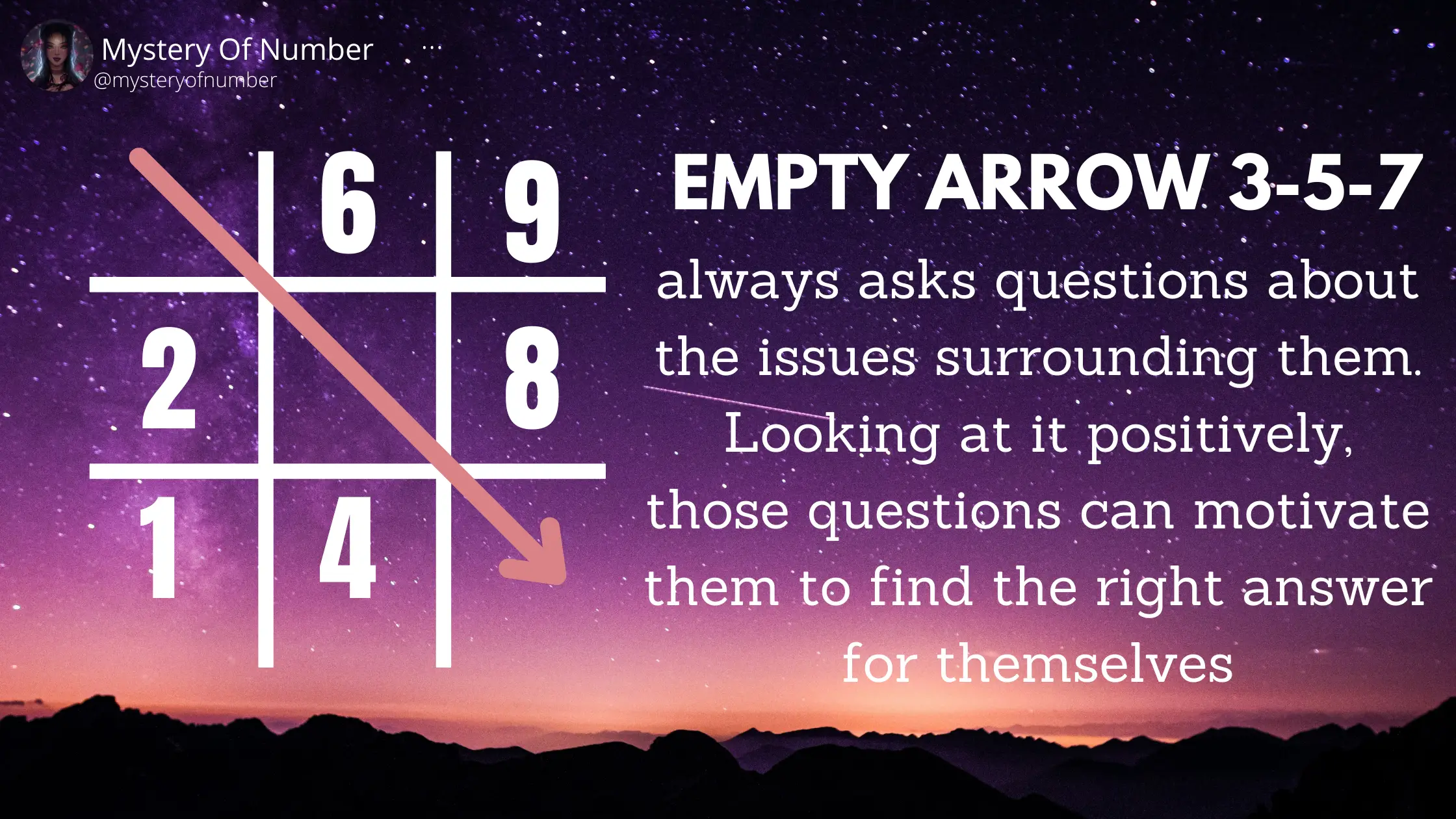 Empty arrow 3-5-7: Empty arrows in numerology